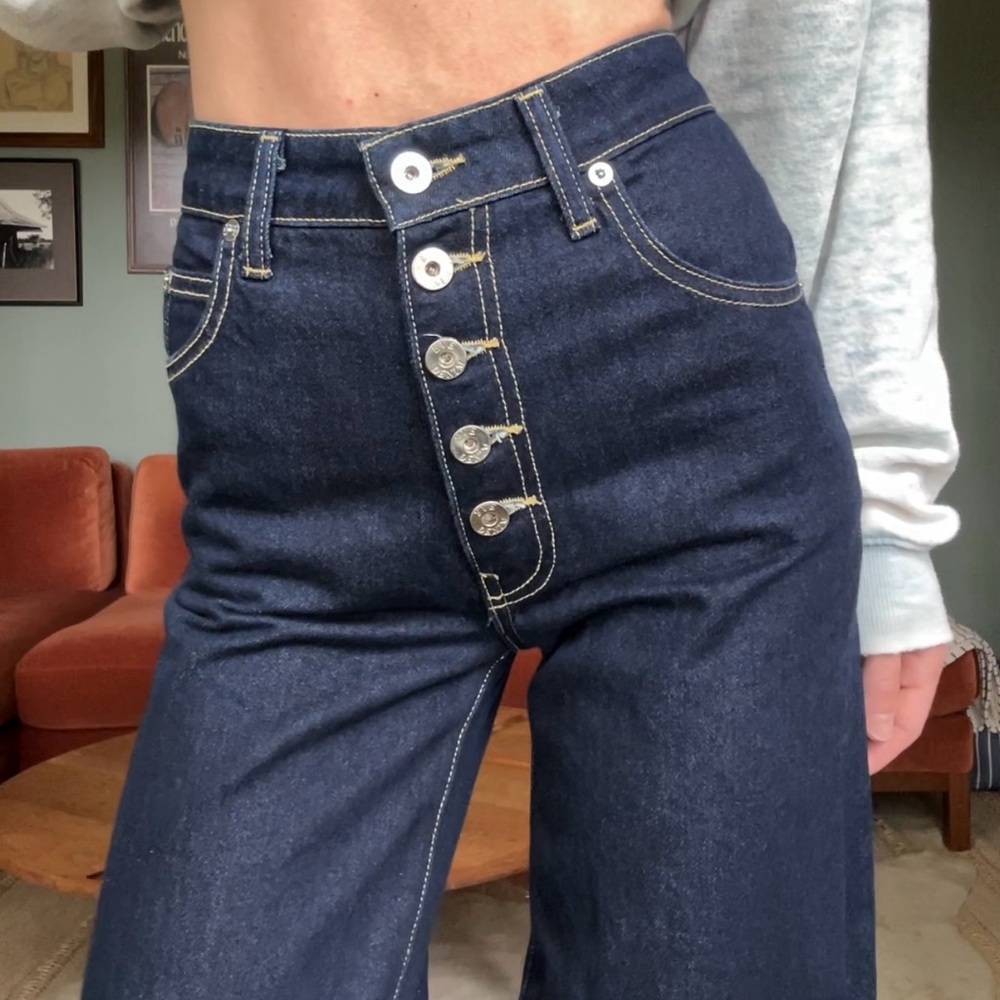🦋 Eve denim charlotte ultra high rise wide leg jeans size 24 - Picture 8 of 13